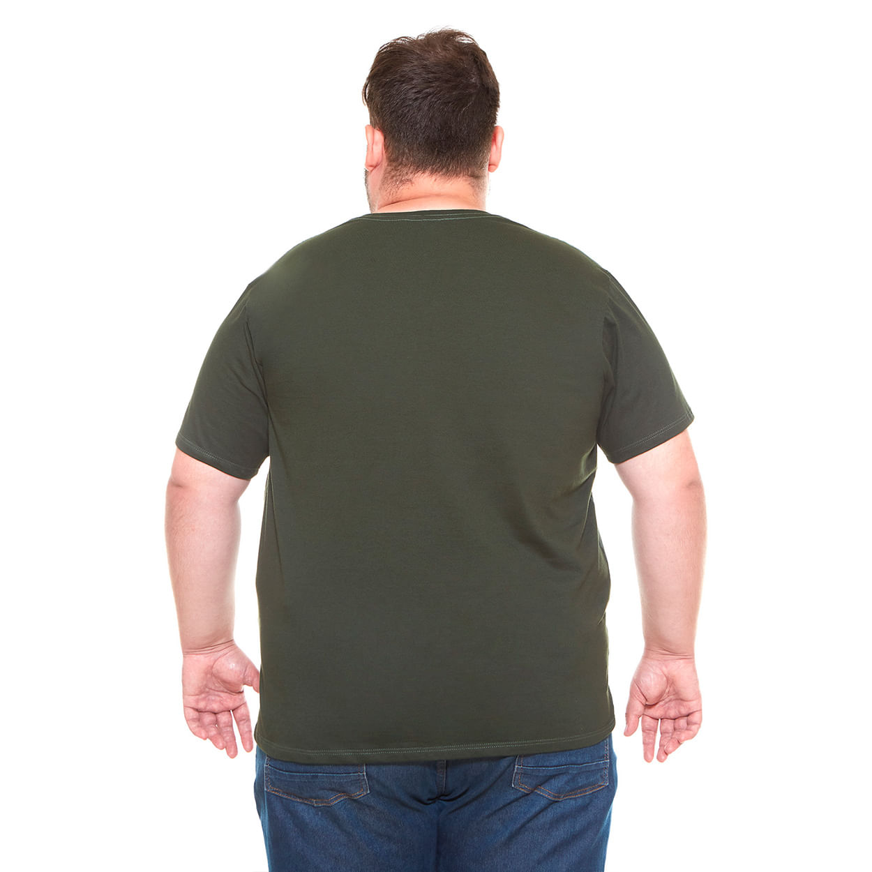 Camiseta Plus Size A luta é grande mas Deus é maior MSP9905 - Verde  