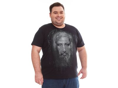 Camiseta Plus Size Face de Cristo DVP11479