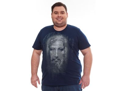 Camiseta Plus Size Face de Cristo DVP11479