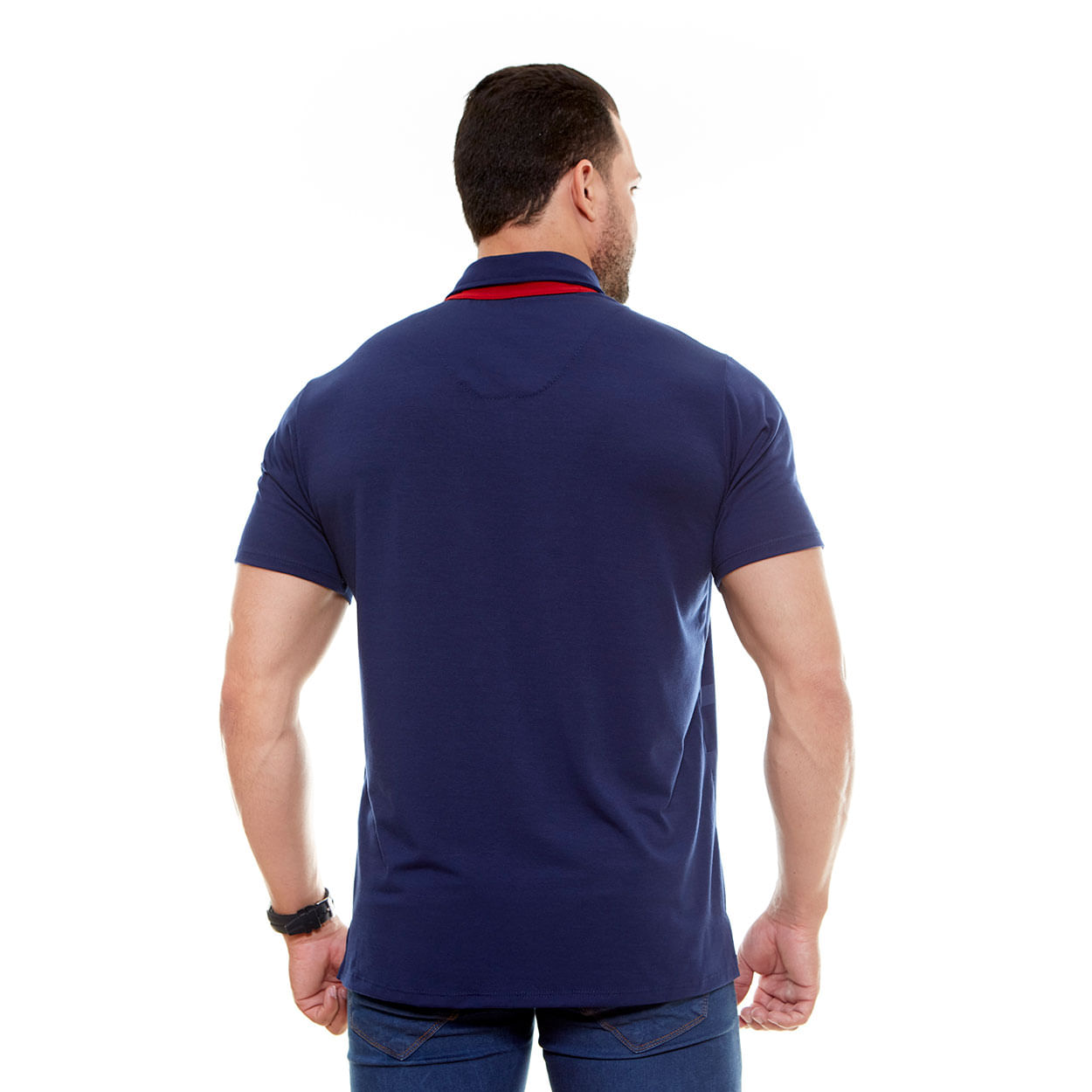 Camiseta Gola Polo Fé GMP9809 - Azul Escuro  