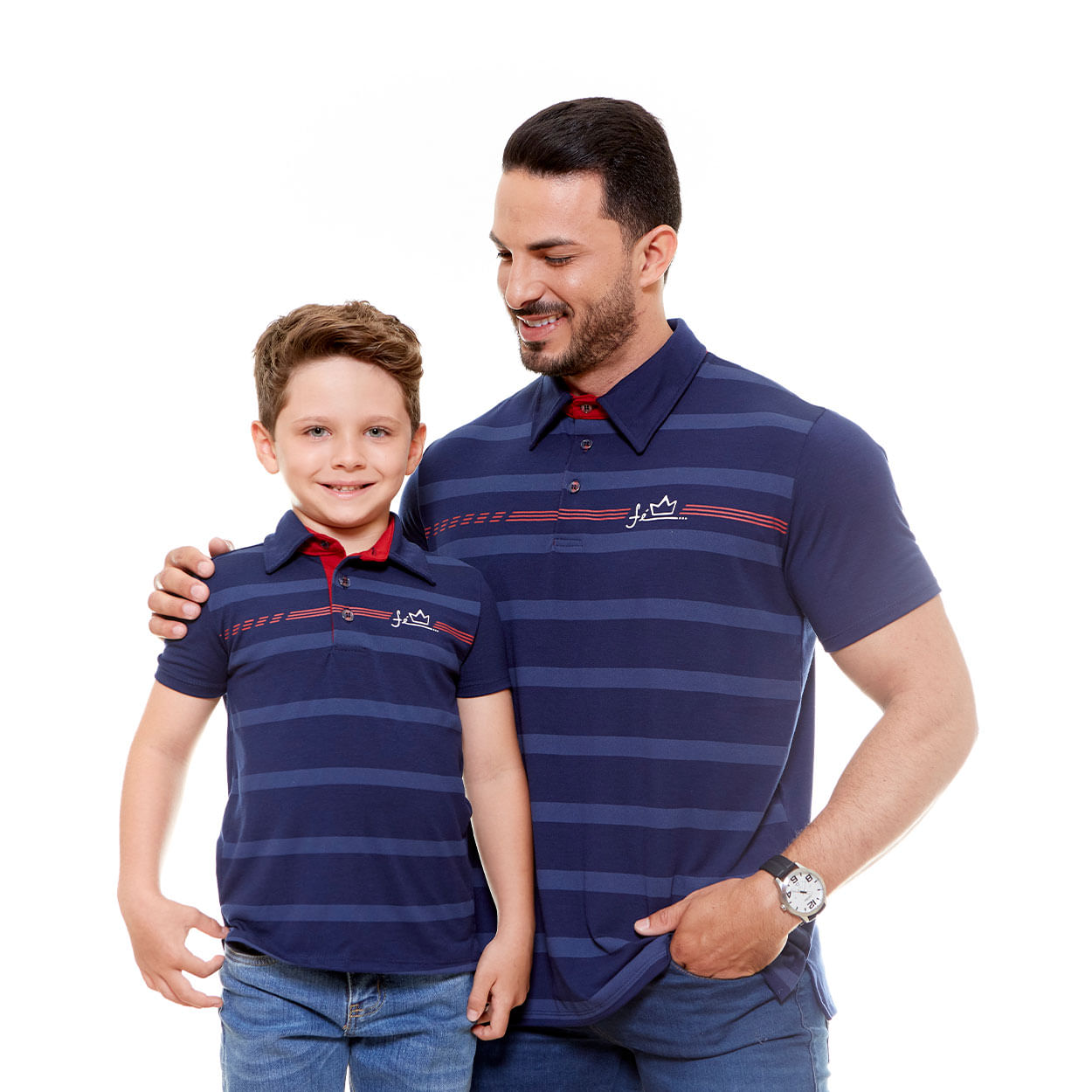 Camiseta Gola Polo Fé GMP9809 - Azul Escuro  