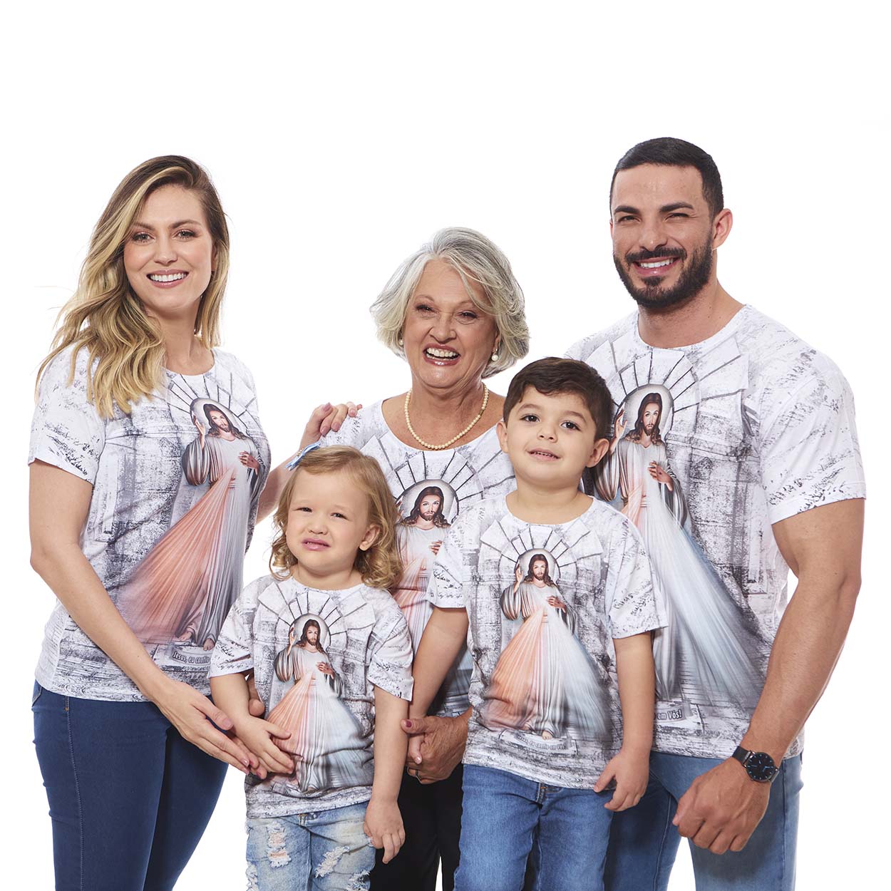 Branco  - Camiseta Jesus Misericordioso DV9888 - OUTLET