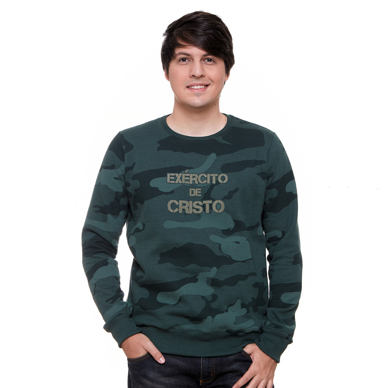 Moletom Exército de Cristo Unissex MS9105 - Verde  