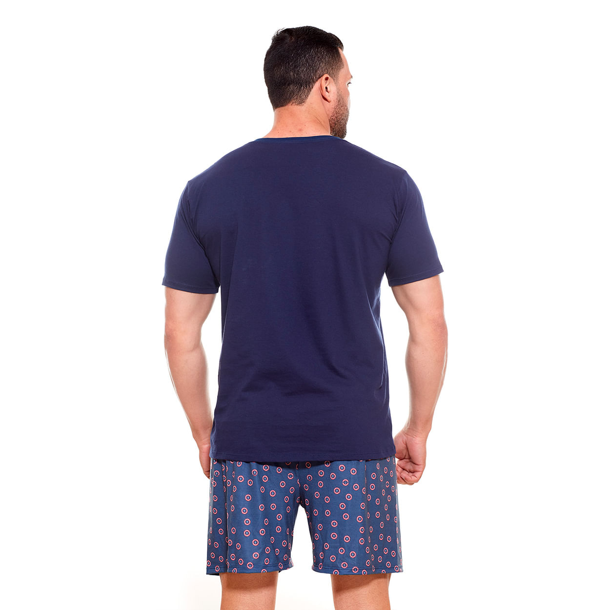 Pijama masculino adulto Protegido PJ9876 - Azul Marinho  