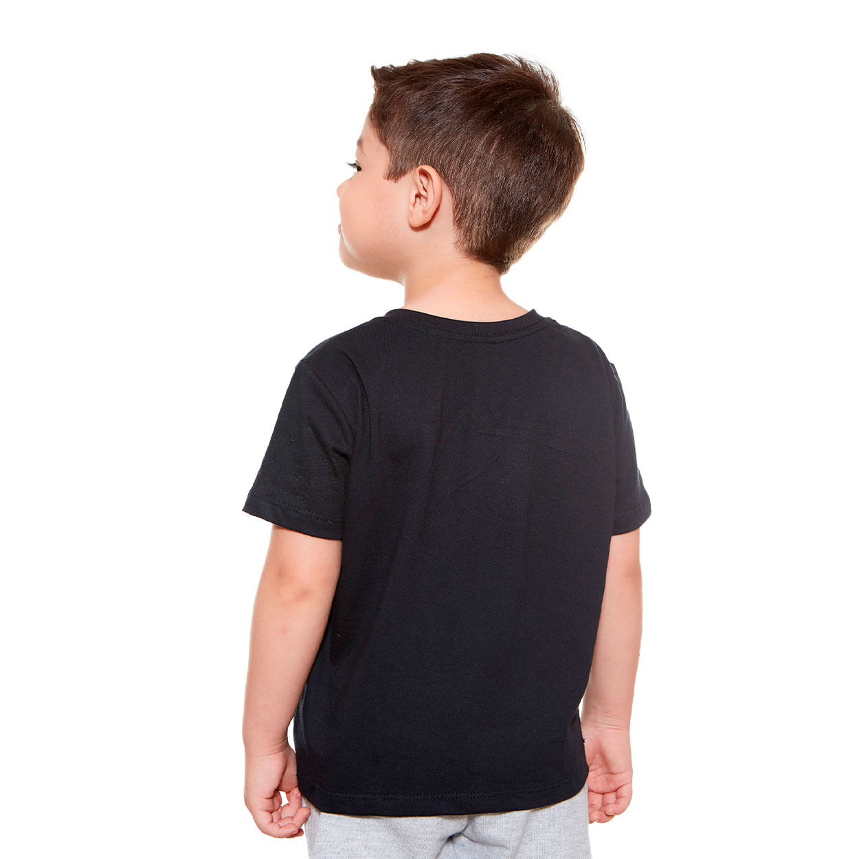 Conjunto infantil Louvai ao Senhor com alegria AKJ9551 - Preto / Mescla  