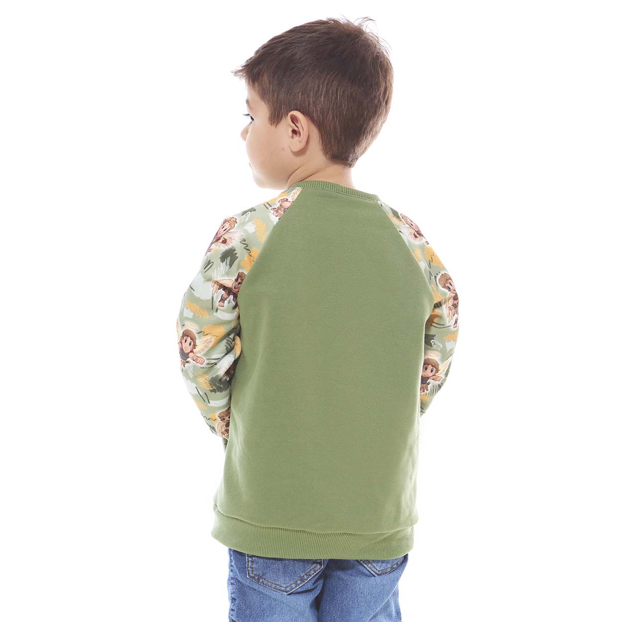 Moletom infantil masculino Miguelzinho DV11077 - Verde  