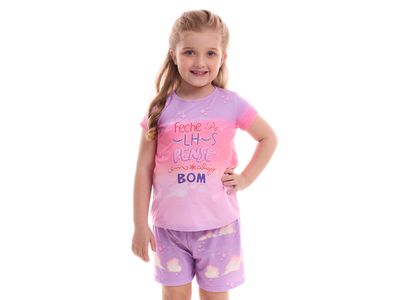 Pijama Infantil Feche os olhos e Pense em algo Bom PJ8066