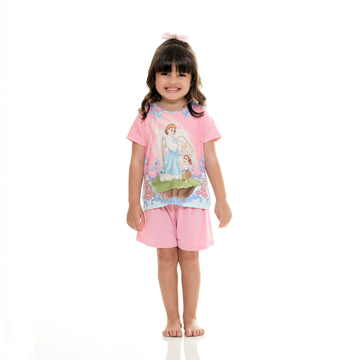 Pijama infantil feminino Anjo da Guarda PJ9558 - Estampado  