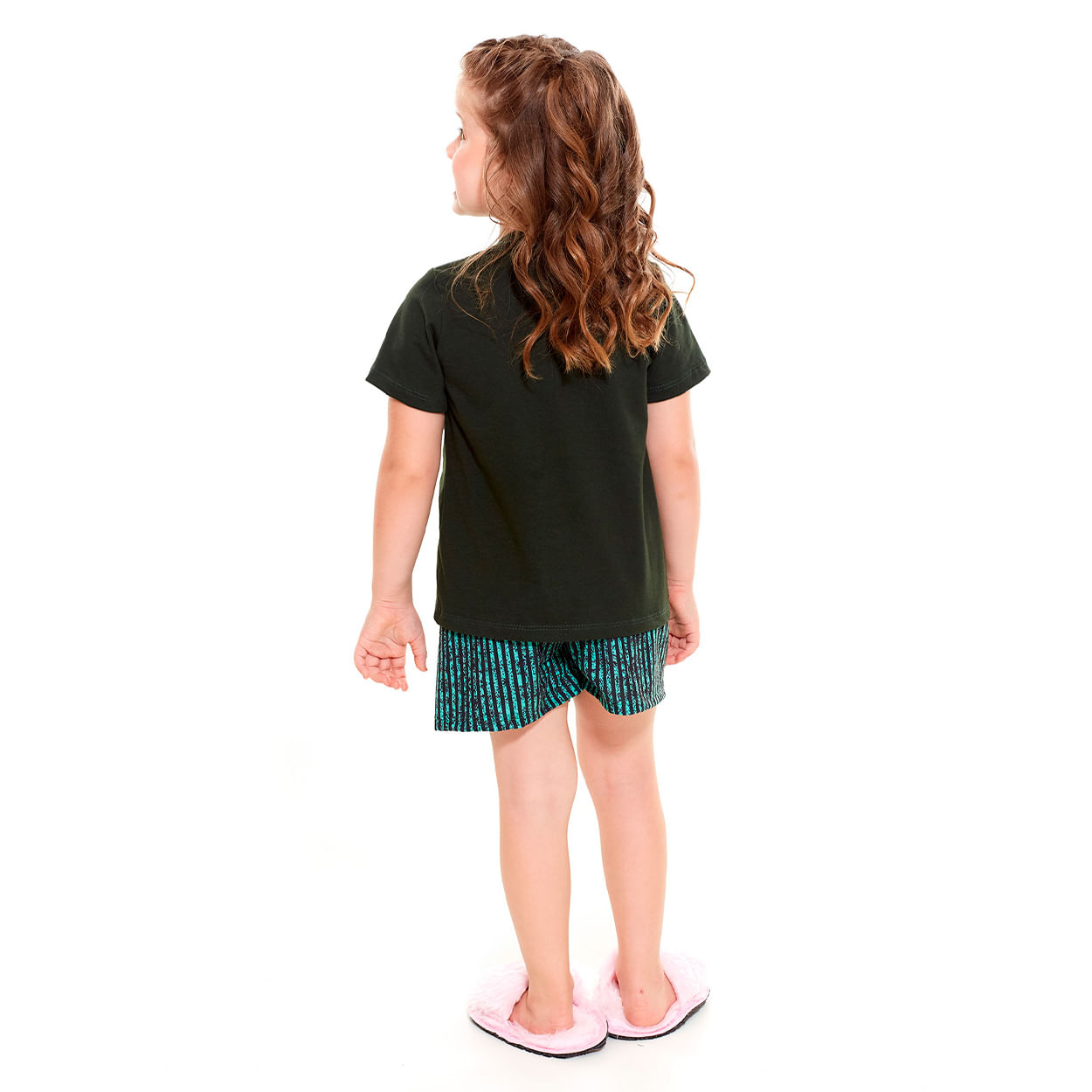 Pijama infantil Filha tenha bom ânimo Jo 16,33 PJ9718 - Verde  