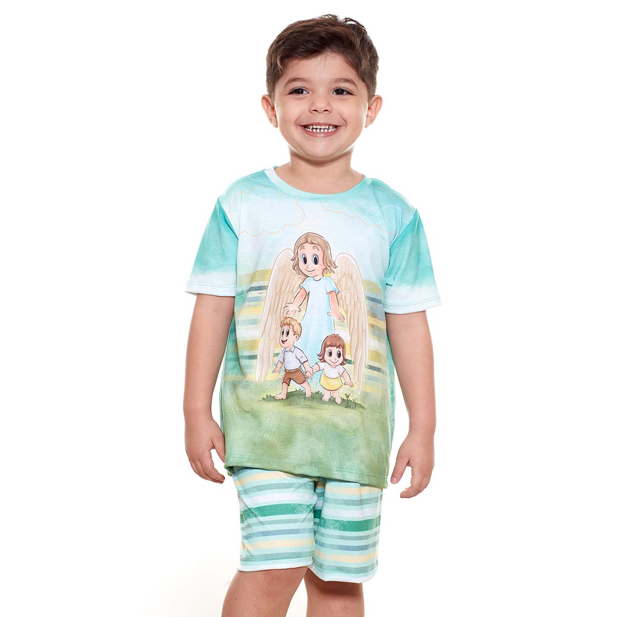 Pijama infantil masculino Anjo da Guarda PJ9884 - Estampado  