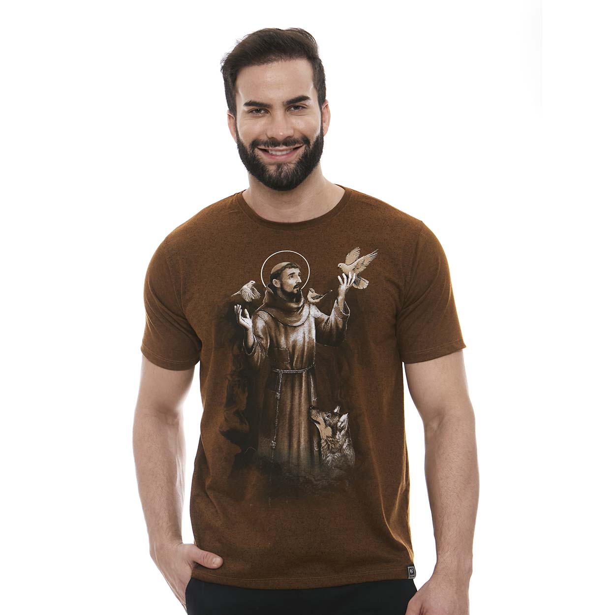 Caqui  - Camiseta São Francisco De Assis DV11574