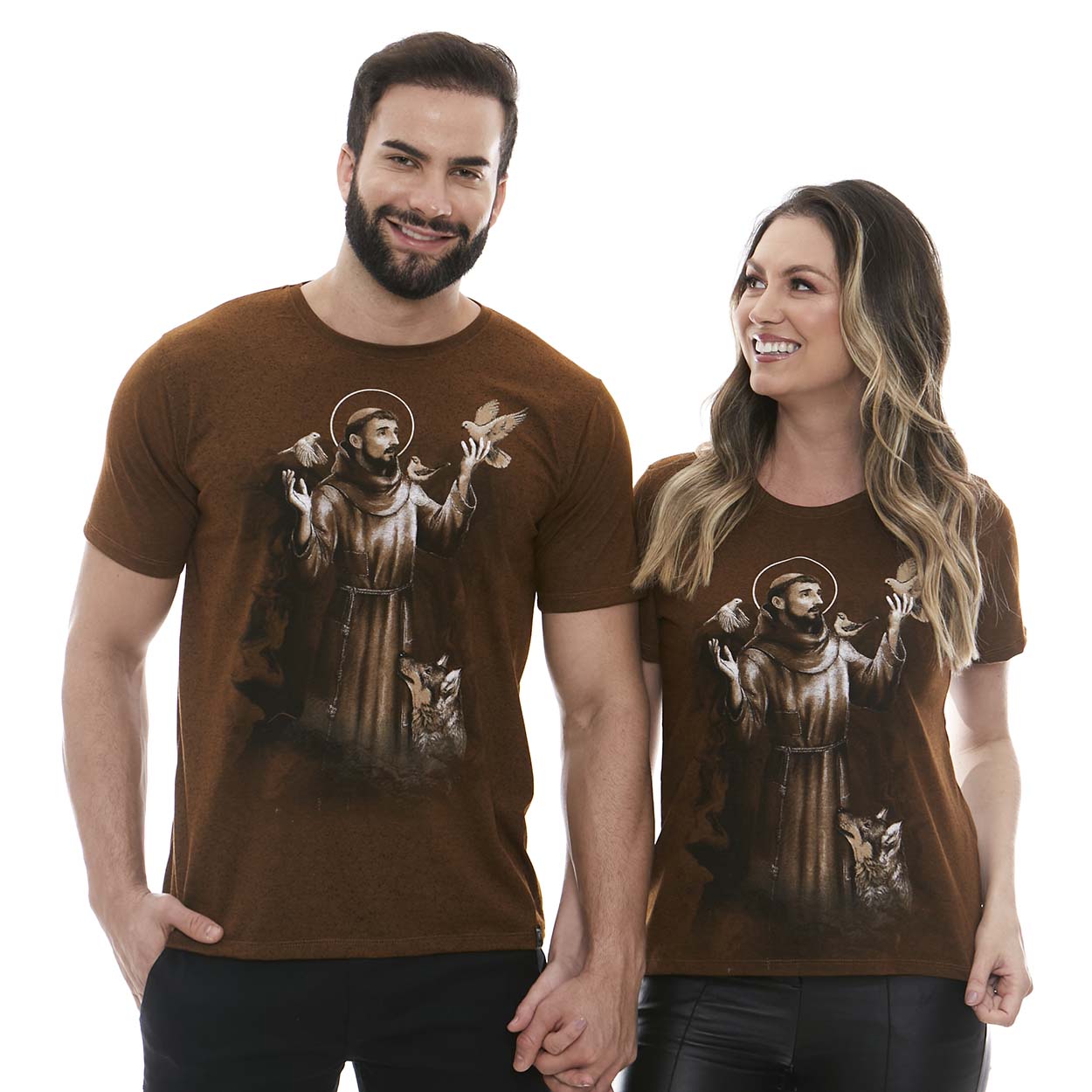 Caqui  - Camiseta São Francisco De Assis DV11574