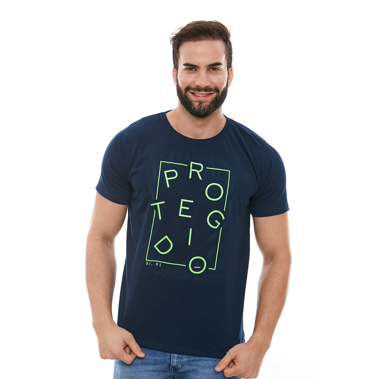 Camiseta Protegido MS11544 - Azul  