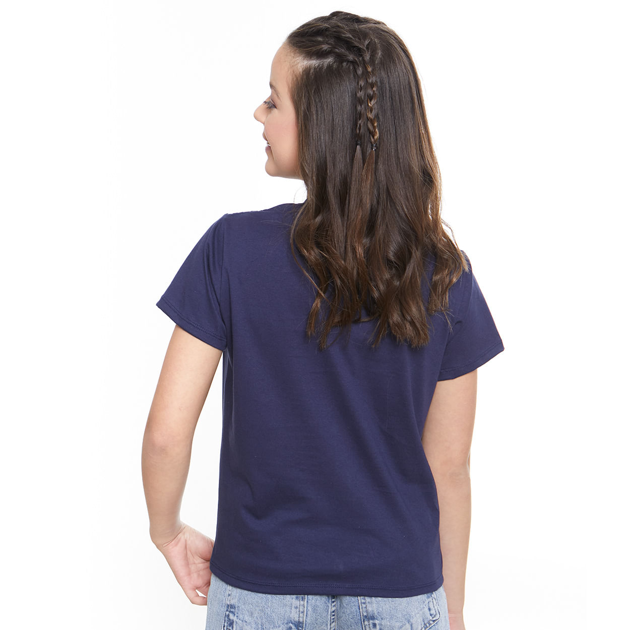 Camiseta Infanto Juvenil Senhor Tu és o Escudo que me Protege MS11719 - Azul Marinho  