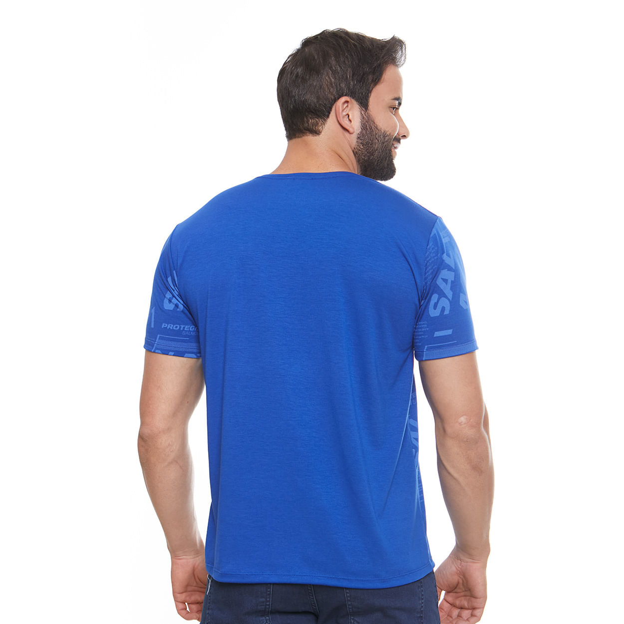 Azul  - Camiseta Salmo 91 MS11726