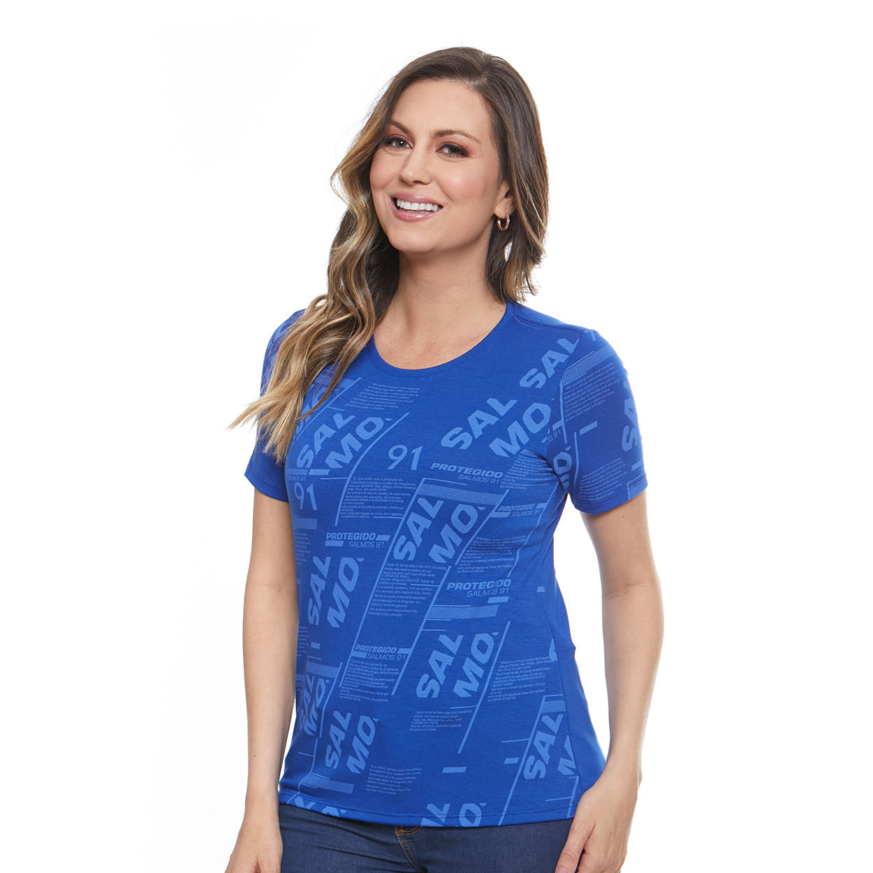 Azul  - Baby Look Salmo 91 MS11727