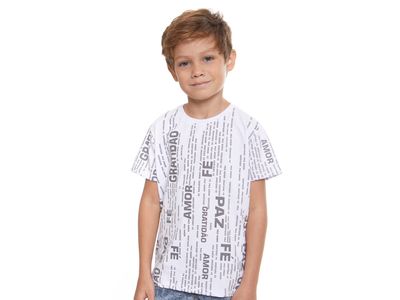 Camiseta Infantil Amor, Fé, Gratidão e Paz MS11834