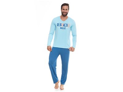 Pijama Masculino Descanso no Senhor e espero nele PJ11551