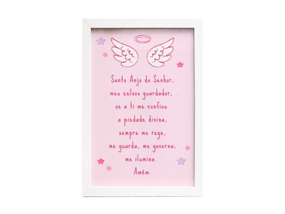 Quadro devocional Oração do Santo Anjo QDV9963 - Outlet