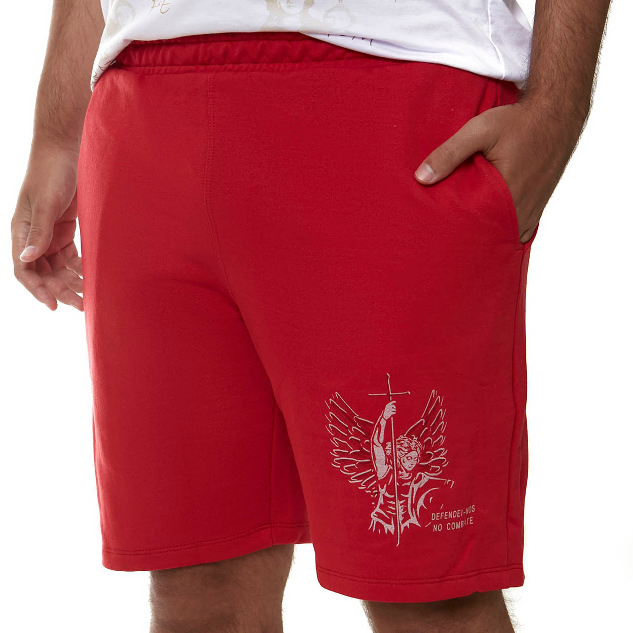 Vermelho  - Bermuda masculina São Miguel Arcanjo BMD9901