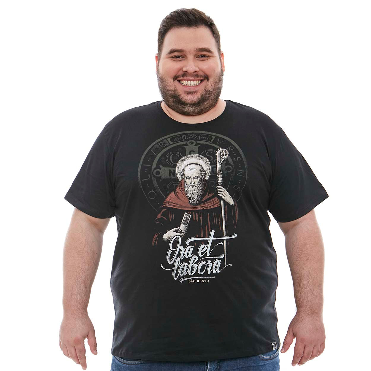 Camiseta Plus Size São Bento DVP11734 - Preto  