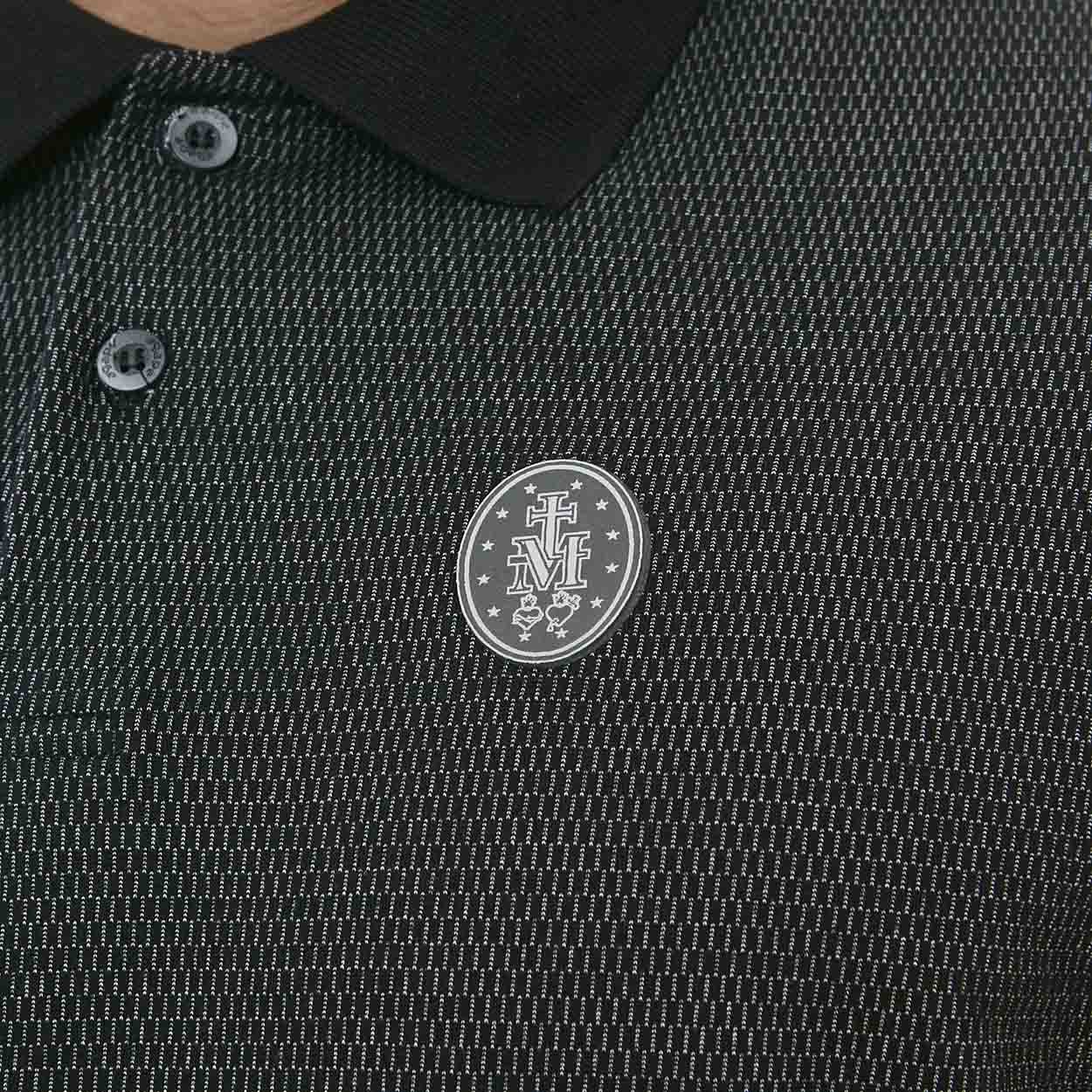 Preto  - Camiseta Gola Polo Medalha da Graça GMP11305