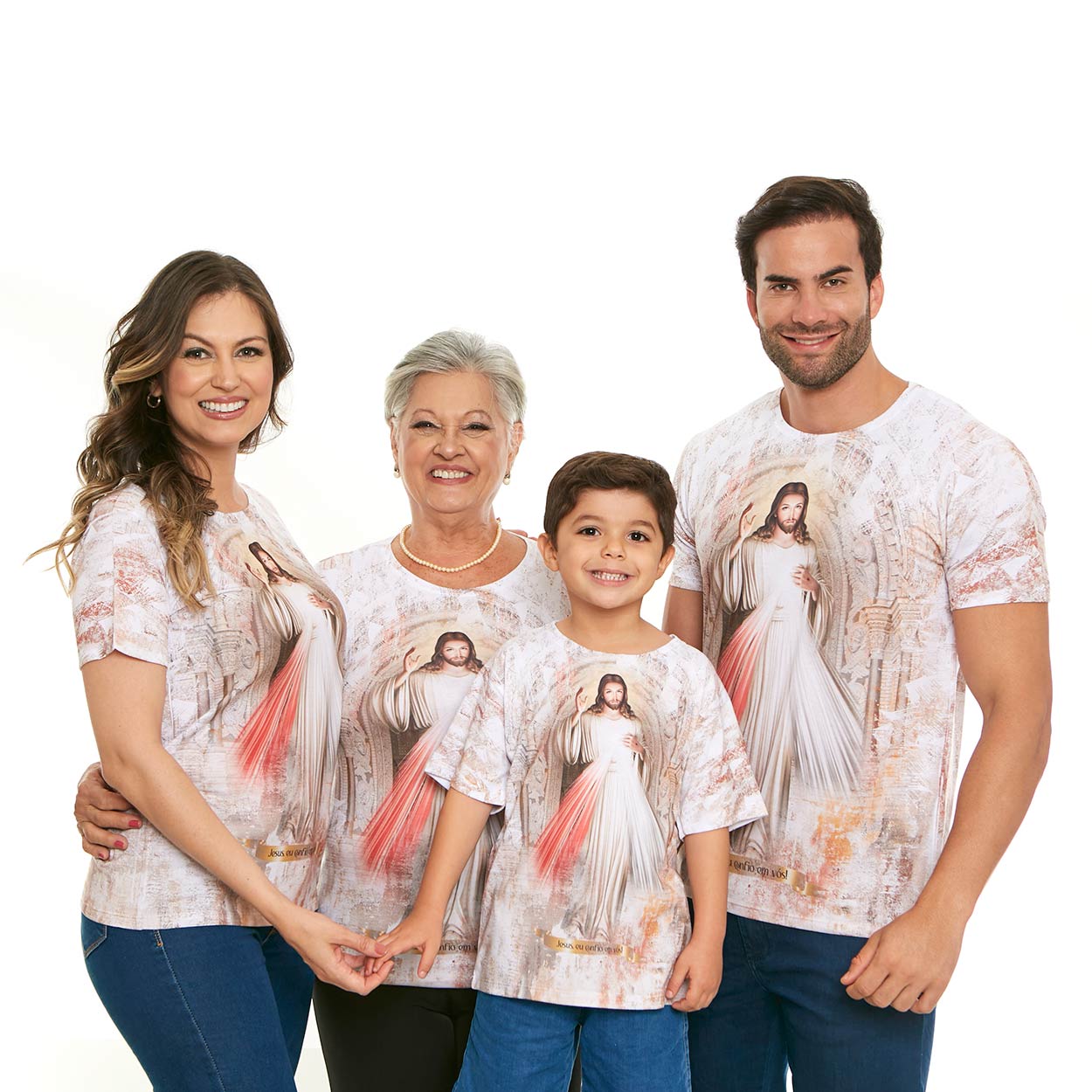 Branco  - Camiseta Infantil Jesus Misericordioso DV11890