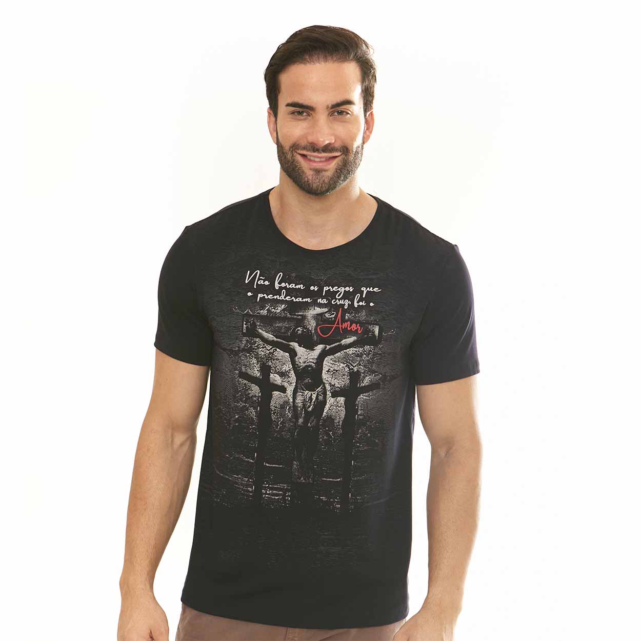 Camiseta Jesus Cristo Crucificado DV11897 - Preto  