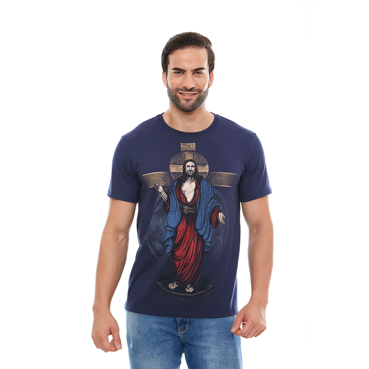 Camiseta Santas Chagas DV12141 - Azul Marinho  