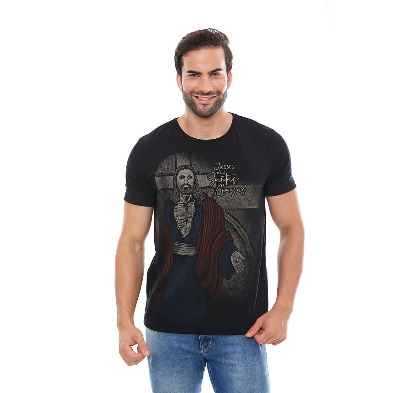 Camiseta Santas Chagas DV12140 - Preto  