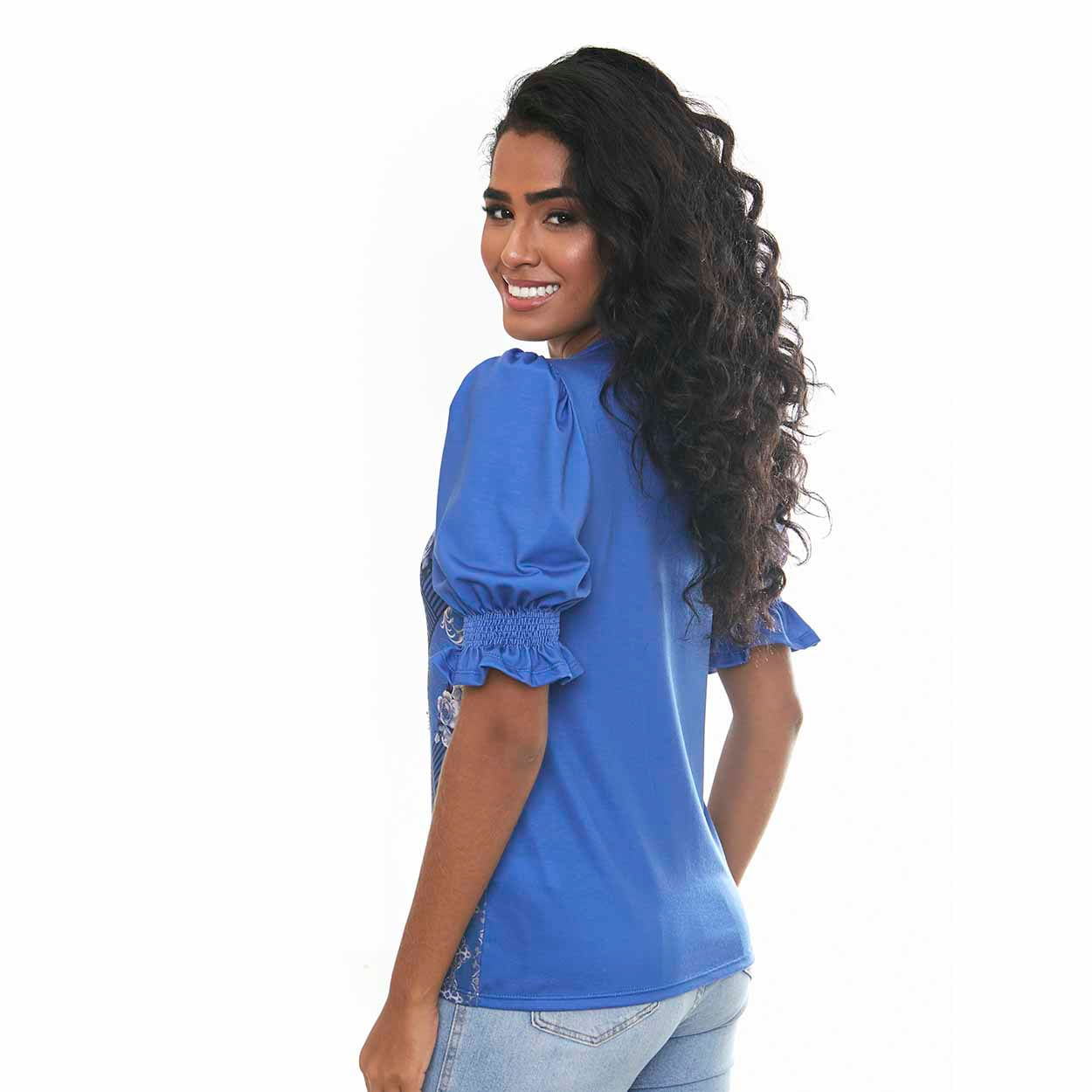 Azul  - Baby Look Nossa Senhora das Graças PR11694