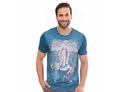 Camiseta Nossa Senhora de Fátima DV12058 - Leves Detalhes - OUTLET