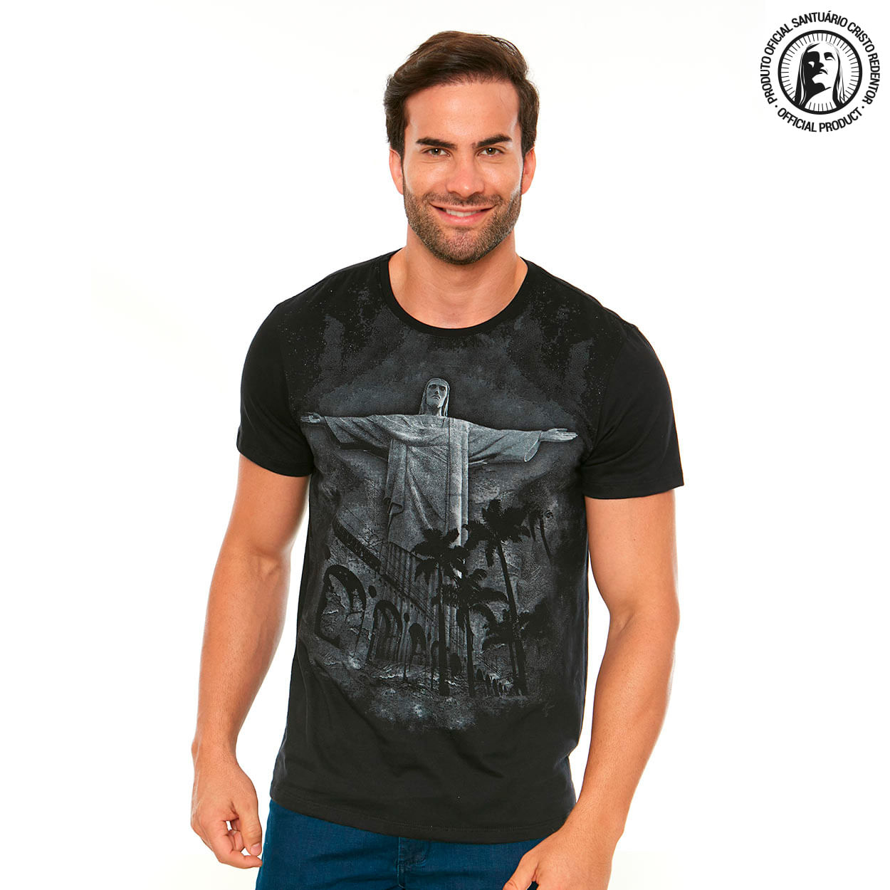 Camiseta Cristo Redentor DV12037 - Preto  