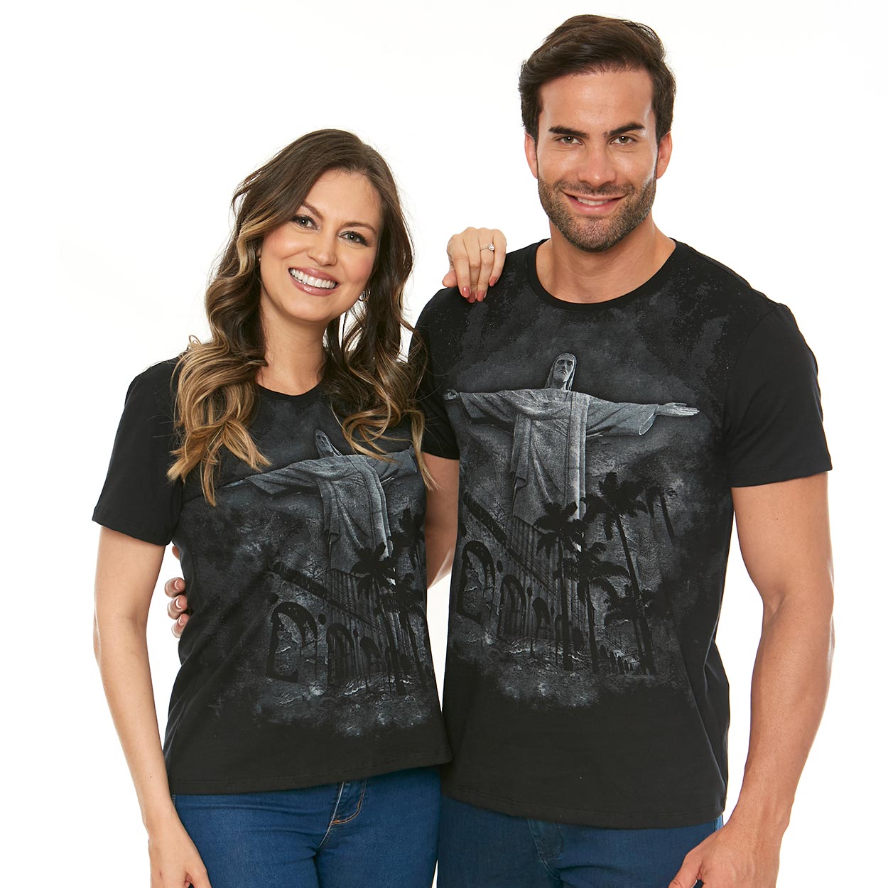 Camiseta Cristo Redentor DV12037 - Preto  