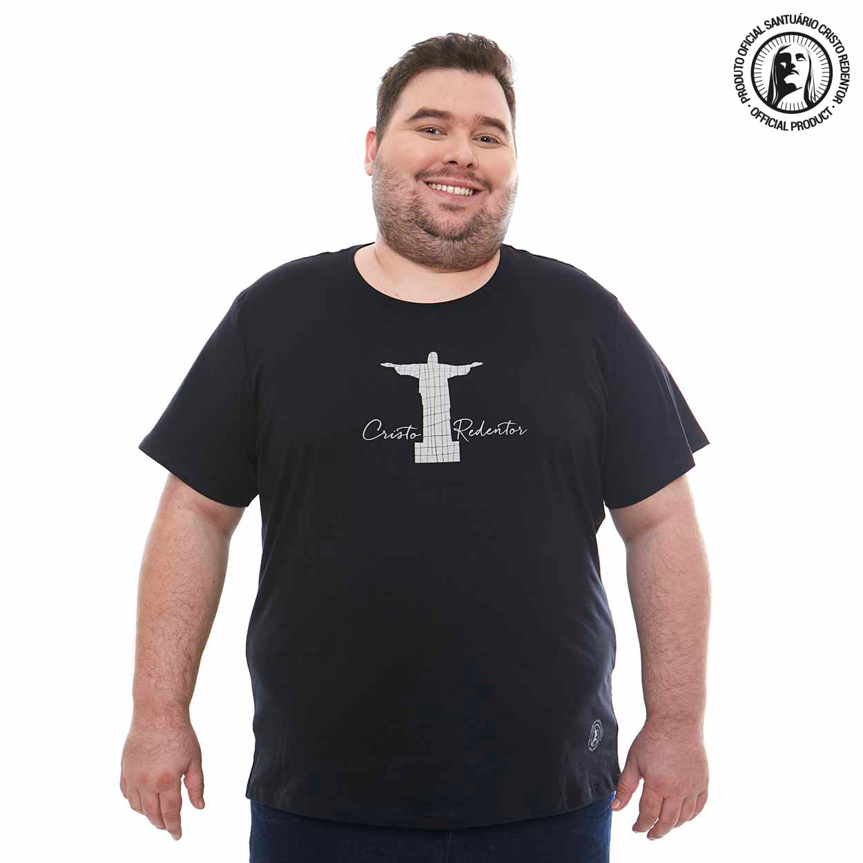 Camiseta Plus Size Cristo Redentor DVP12128 - Preto  