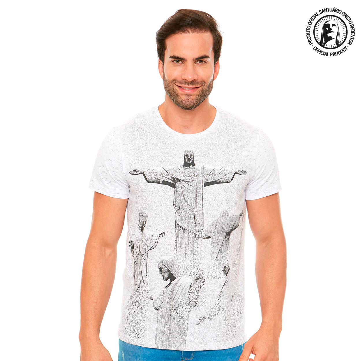 Branco  - Camiseta Cristo Redentor DV12039