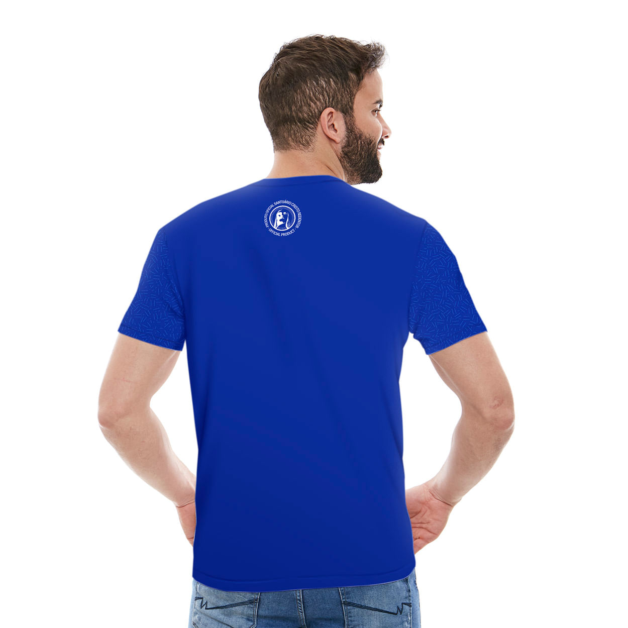 Camiseta Cristo Redentor MS11714 - Azul  