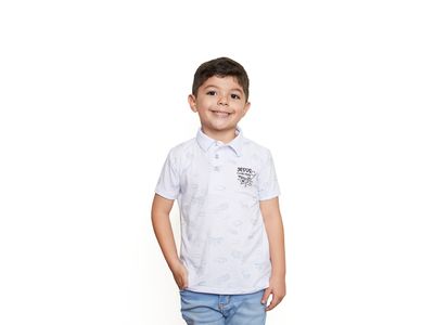 Camiseta Gola Polo infantil Jesus é o meu piloto GMP9679