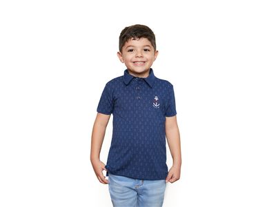 Camiseta Gola Polo infantil Jesus Âncora da alma GMP9683