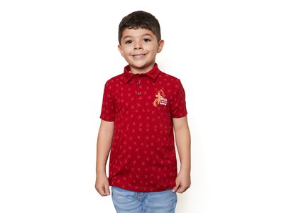 Camiseta Gola Polo infantil Deus cuida de mim GMP9686