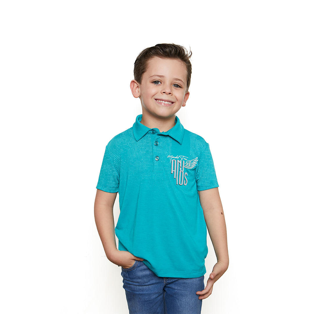 Camiseta Gola Polo infantil Manda teus Anjos GMP9687 - VD Turco  