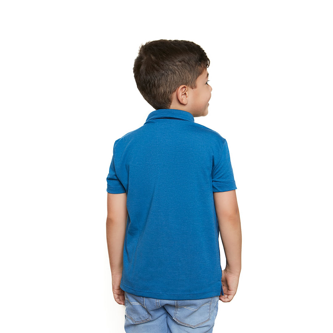 Camiseta Gola Polo infantil Santo Anjo do Senhor GMP9681 - Azul  