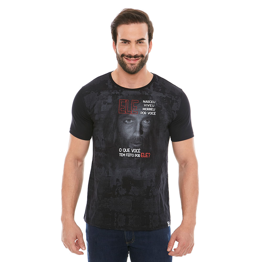 Camiseta Face de Jesus Cristo DV9351 - Preto  