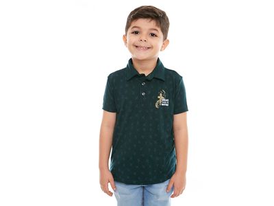 Camiseta Gola Polo infantil Deus cuida de mim GMP9686