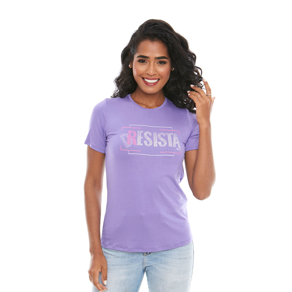 Baby Look Resista MS11937 - Roxo Lilas  