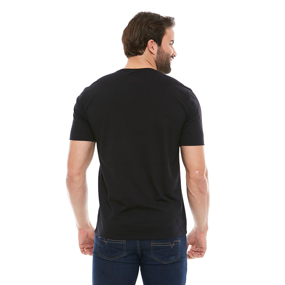 Preto  - Camiseta Ágape MS12258