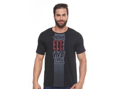Camiseta Porque Ele Vive Posso Crer no Amanhã MS12511