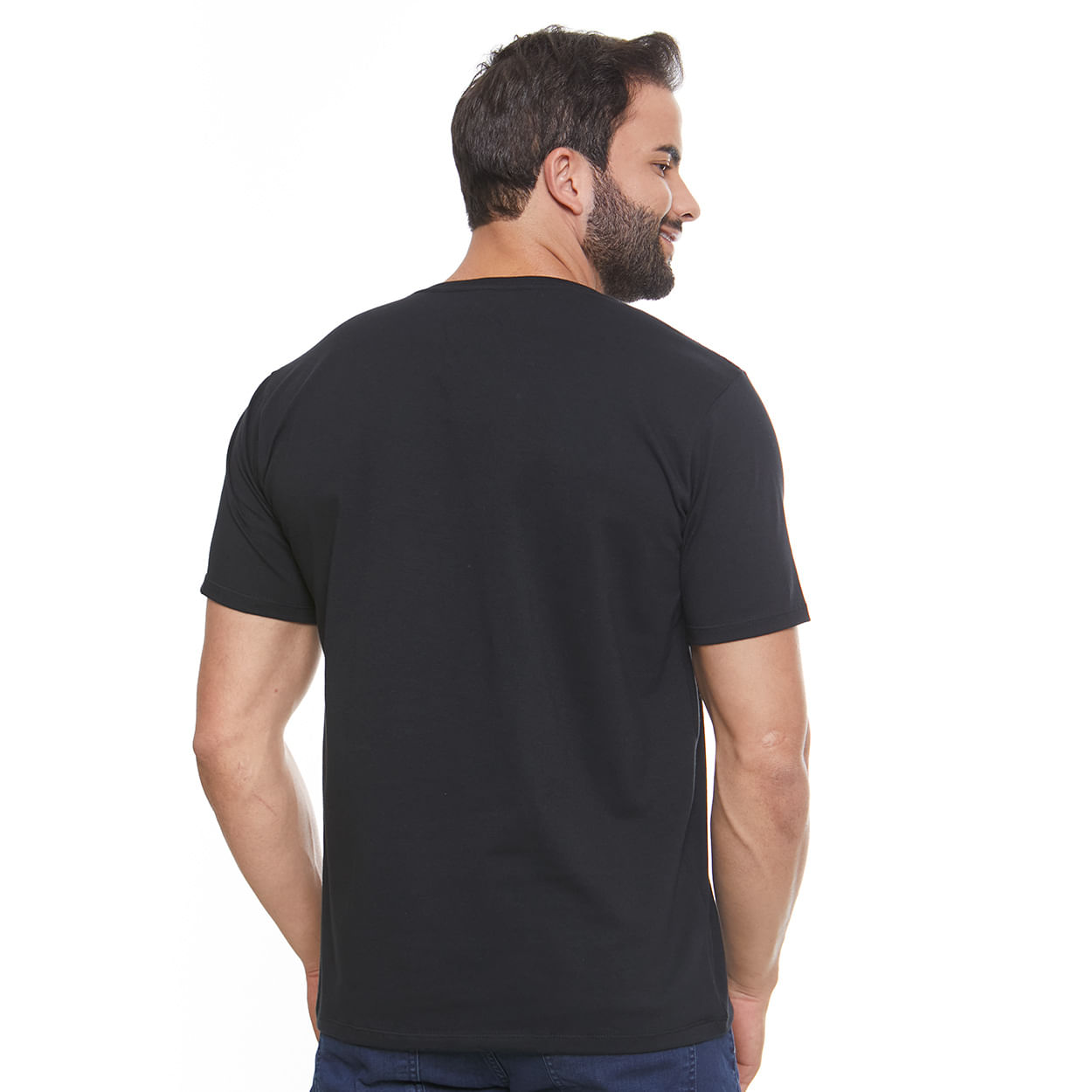 Camiseta Porque Ele Vive Posso Crer no Amanhã MS12511 - Preto  