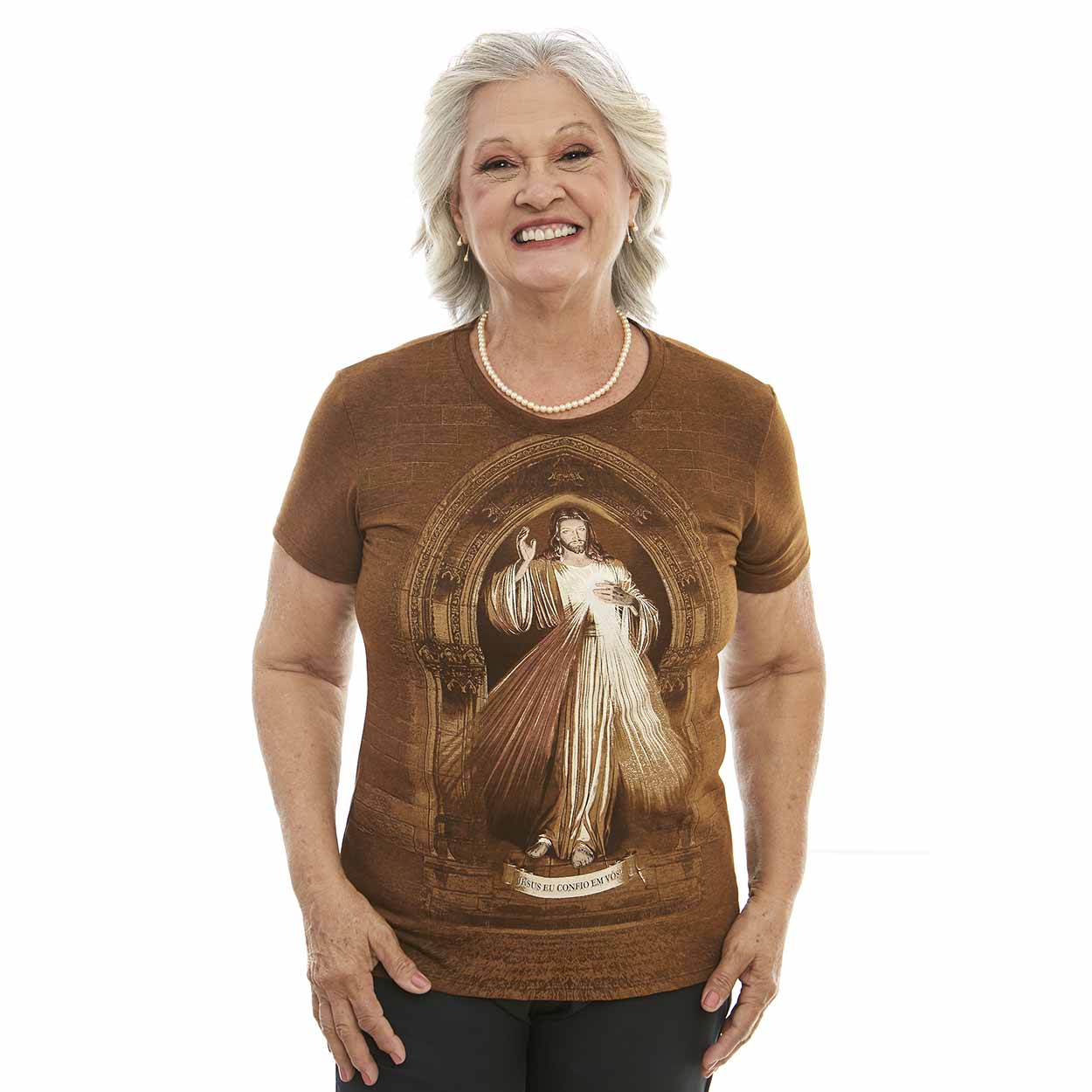 Baby Look Jesus Misericordioso DV12334 - Caqui  