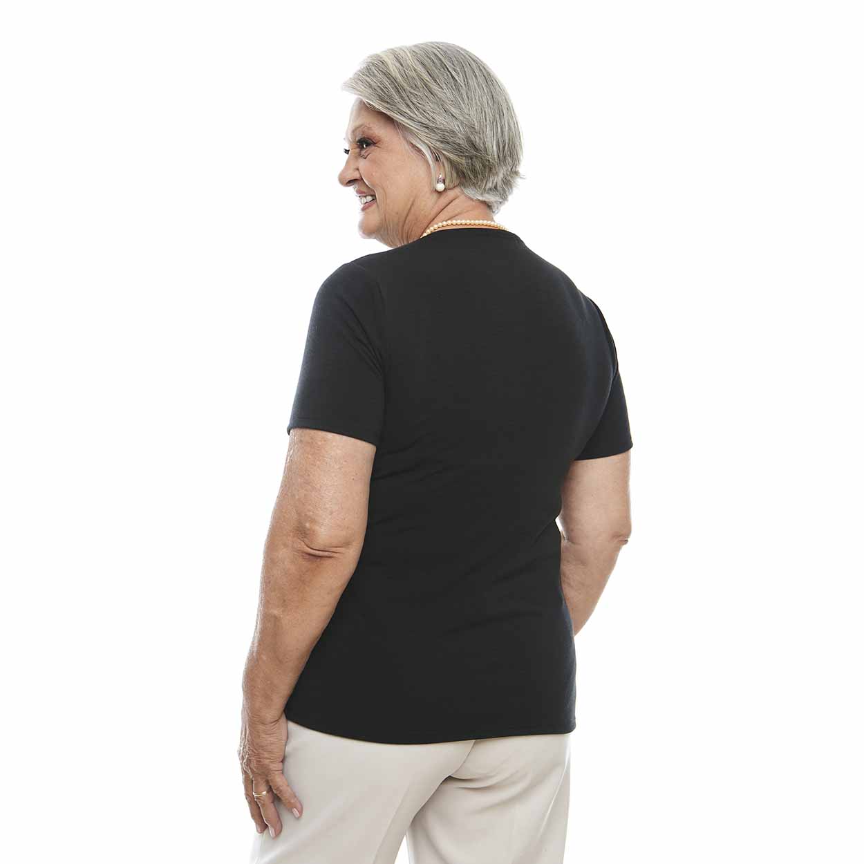 Preto  - Baby look Totus Tuus DV12389
